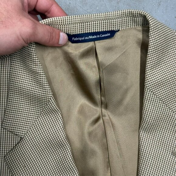 Coppley Hopsack Blazer Wool Sport Coat "Cantoni" Beige 42R - Picture 6 of 9